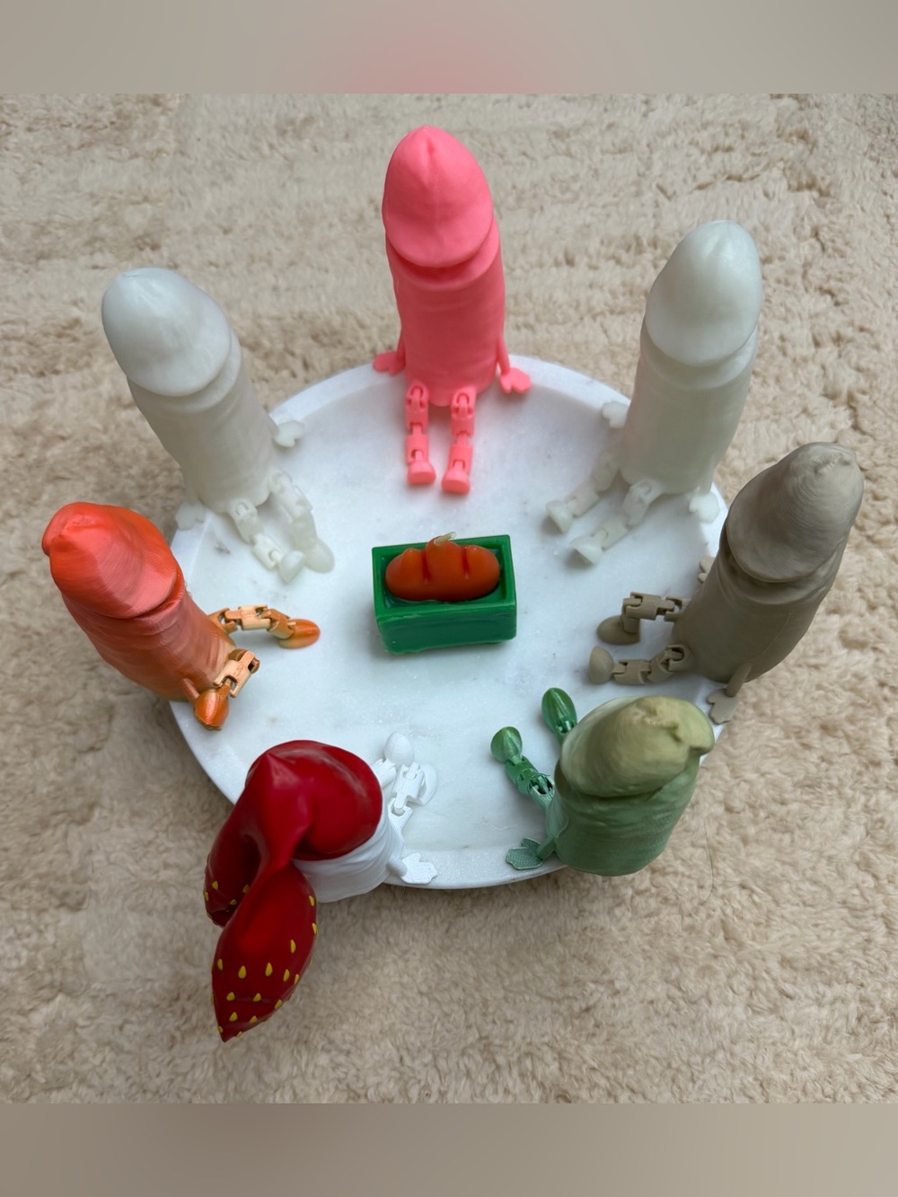 Poseable Penis Figure 3D Printed | Articulated Desk Buddy | Color Choice